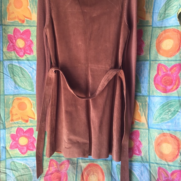 ARDEN B Brown Suede Leather Jacket - Picture 2 of 3